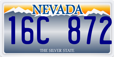 NV license plate 16C872