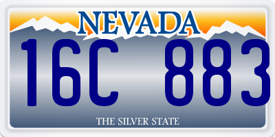 NV license plate 16C883