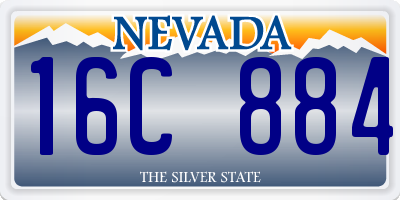 NV license plate 16C884