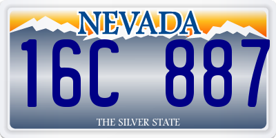 NV license plate 16C887