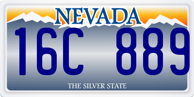 NV license plate 16C889