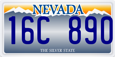 NV license plate 16C890