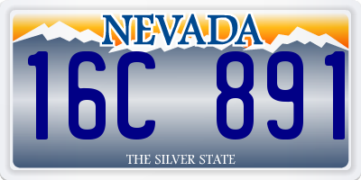 NV license plate 16C891