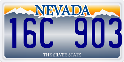 NV license plate 16C903