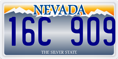 NV license plate 16C909