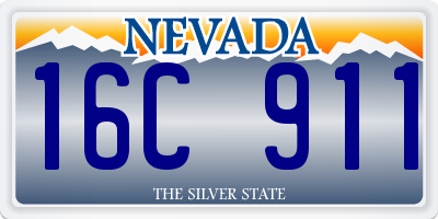 NV license plate 16C911