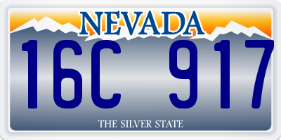 NV license plate 16C917