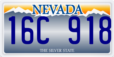 NV license plate 16C918