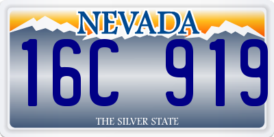 NV license plate 16C919