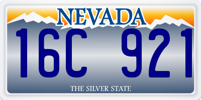 NV license plate 16C921