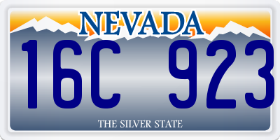 NV license plate 16C923