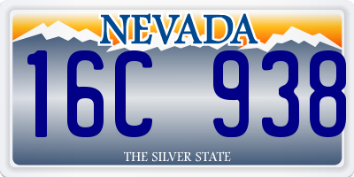 NV license plate 16C938