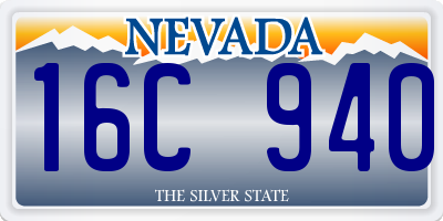 NV license plate 16C940