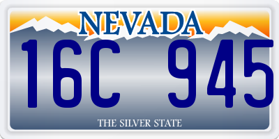 NV license plate 16C945
