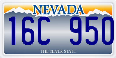 NV license plate 16C950
