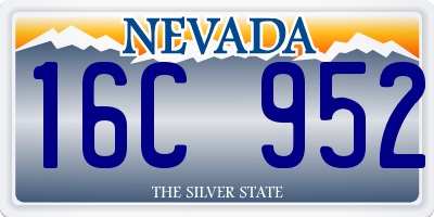 NV license plate 16C952