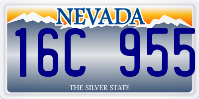 NV license plate 16C955