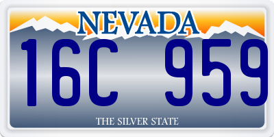 NV license plate 16C959