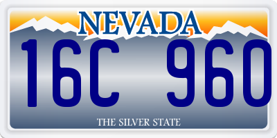 NV license plate 16C960