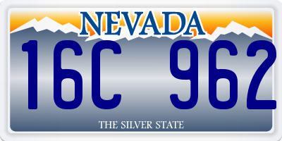 NV license plate 16C962