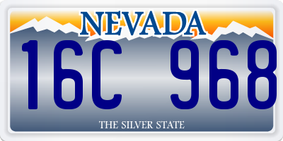 NV license plate 16C968