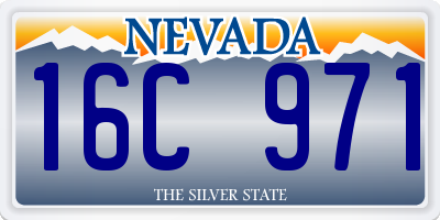 NV license plate 16C971