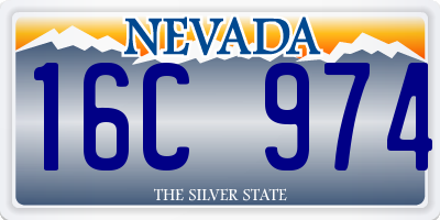 NV license plate 16C974