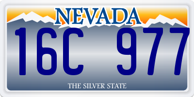 NV license plate 16C977