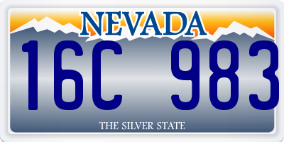 NV license plate 16C983