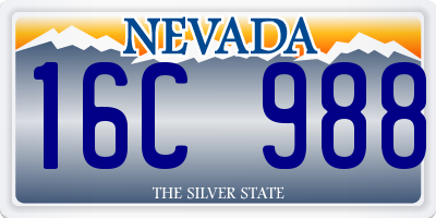 NV license plate 16C988