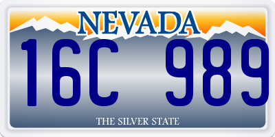 NV license plate 16C989