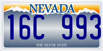 NV license plate 16C993