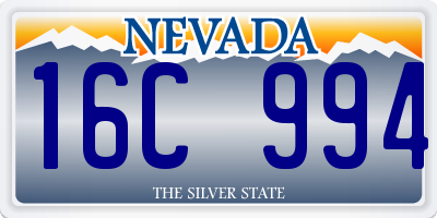 NV license plate 16C994