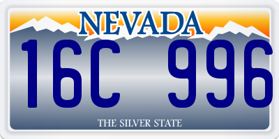 NV license plate 16C996