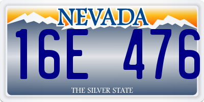 NV license plate 16E476