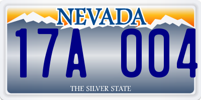 NV license plate 17A004