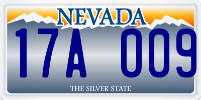 NV license plate 17A009