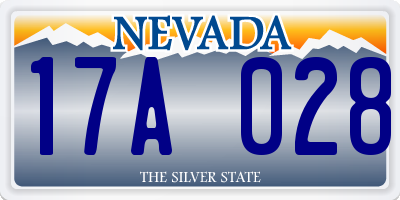 NV license plate 17A028