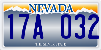 NV license plate 17A032