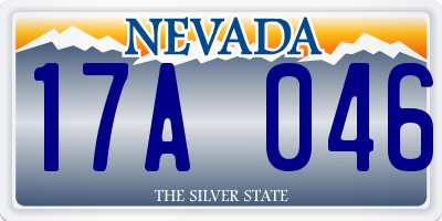 NV license plate 17A046