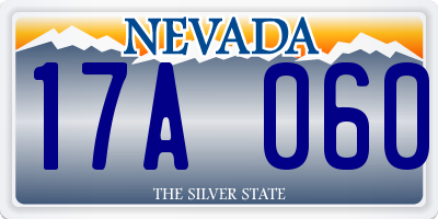 NV license plate 17A060