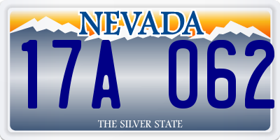 NV license plate 17A062