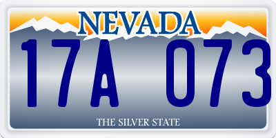 NV license plate 17A073