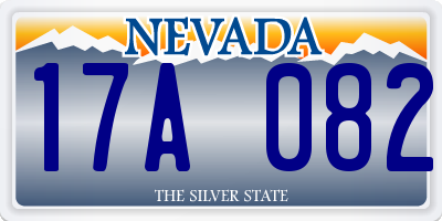 NV license plate 17A082