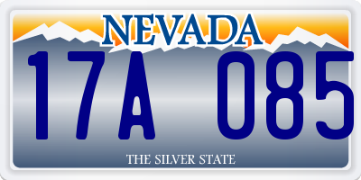 NV license plate 17A085