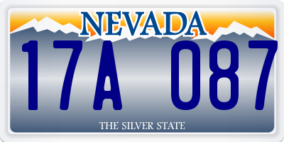 NV license plate 17A087