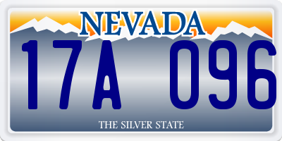 NV license plate 17A096