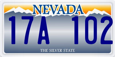 NV license plate 17A102
