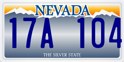 NV license plate 17A104