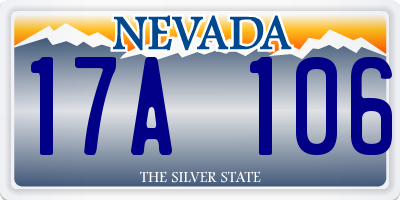 NV license plate 17A106